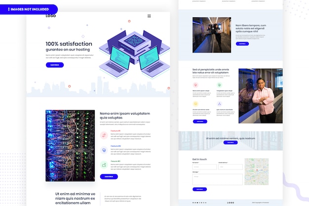 PSD diseño de página web de alojamiento