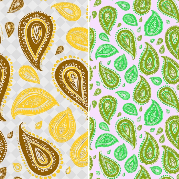 Diseño de Paisley caracterizado por motivos en forma de lágrima y vector geométrico abstracto creativo C