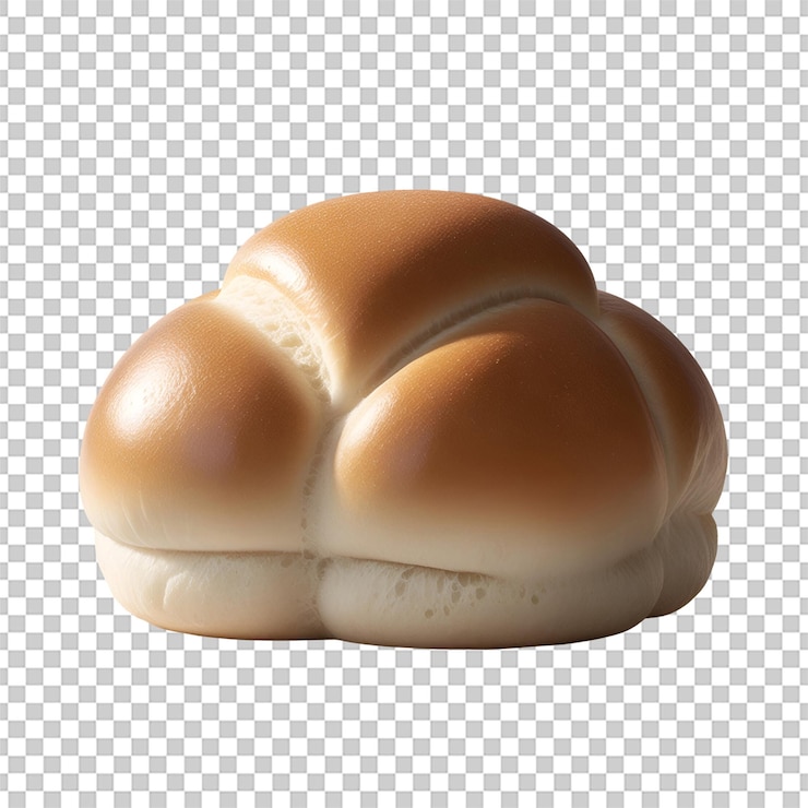 PSD diseño de pan fresco kaiser bun aislado en un fondo transparente en formatos png y psd