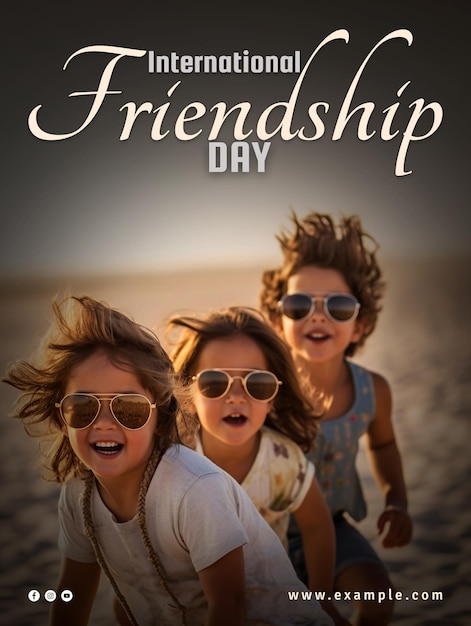 PSD diseño de pancarta del día de la amistad haga una declaración audaz