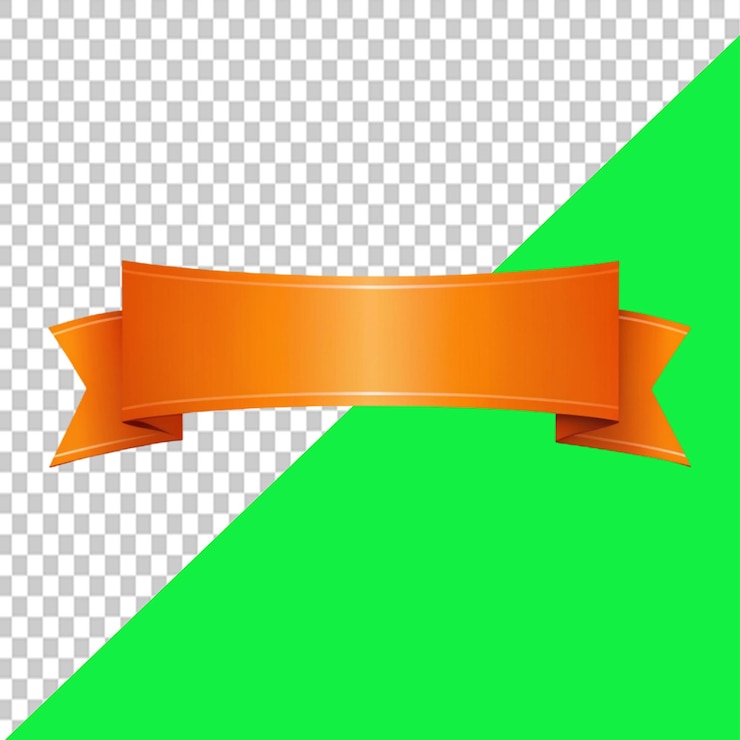 PSD diseño de pancarta naranja vectorial libre en fondo transparente