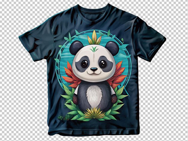 PSD diseño de panda en la camiseta