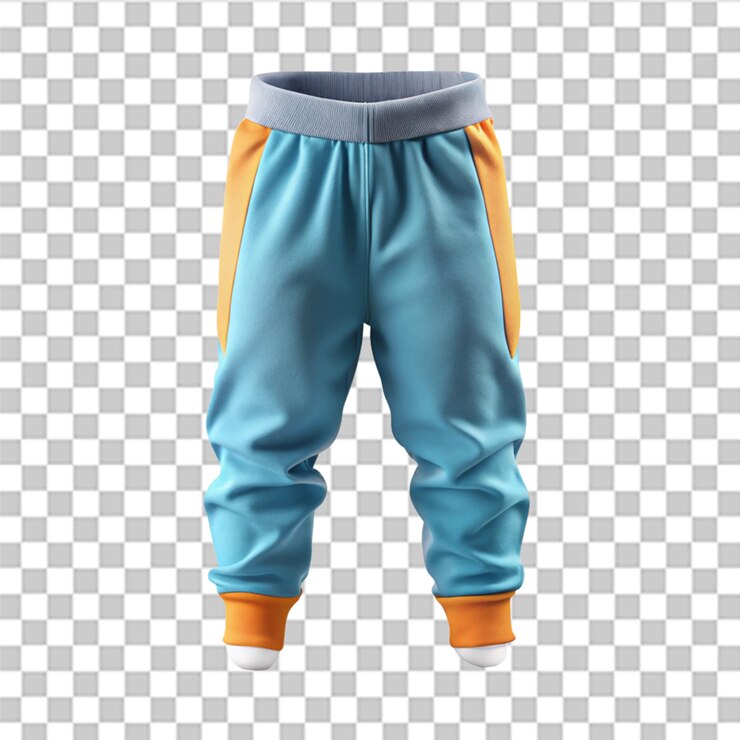 PSD diseño de pantalones de entrenamiento para niños aislados sobre un fondo transparente