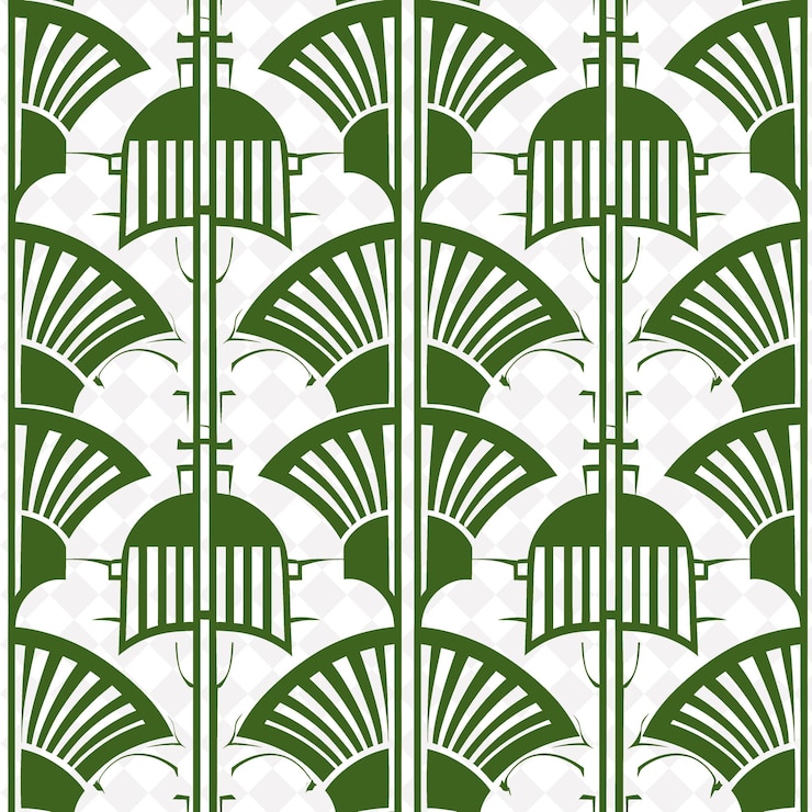 PSD un diseño de papel tapiz con un patrón verde y blanco