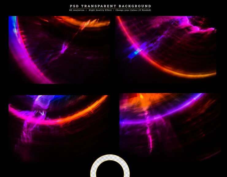 PSD diseño de partículas de techno fluidas abstractas en un fondo transparente