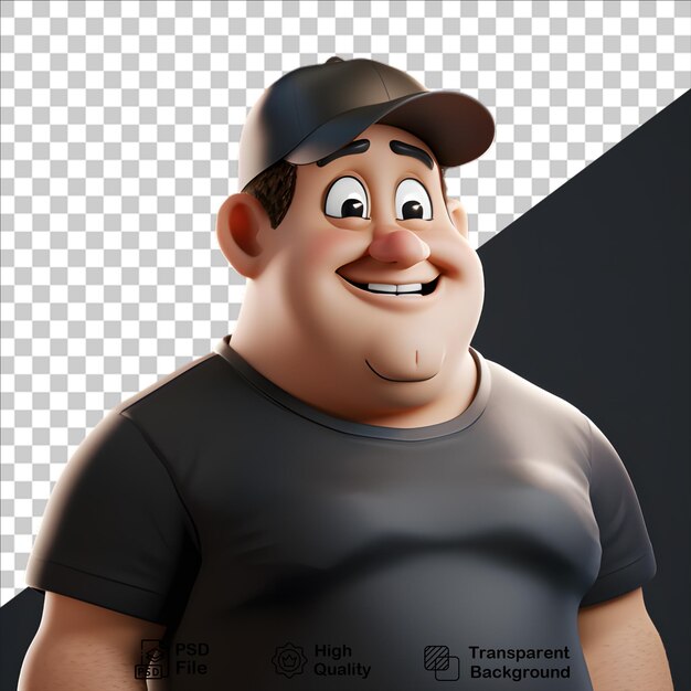 PSD diseño de personajes de dibujos animados en 3d en fondo transparente incluye archivo png