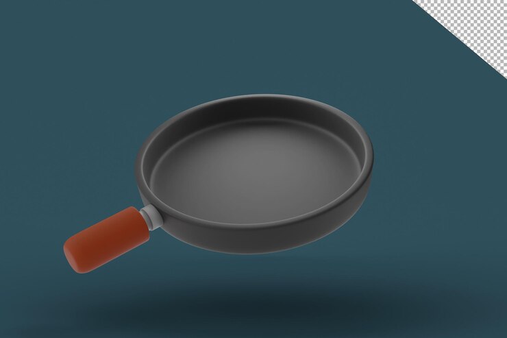 Diseño plano 3D Teflón utilizado para cocinar