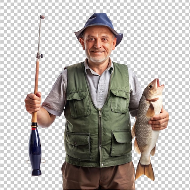 Diseño plano hombre silhueta de pesca