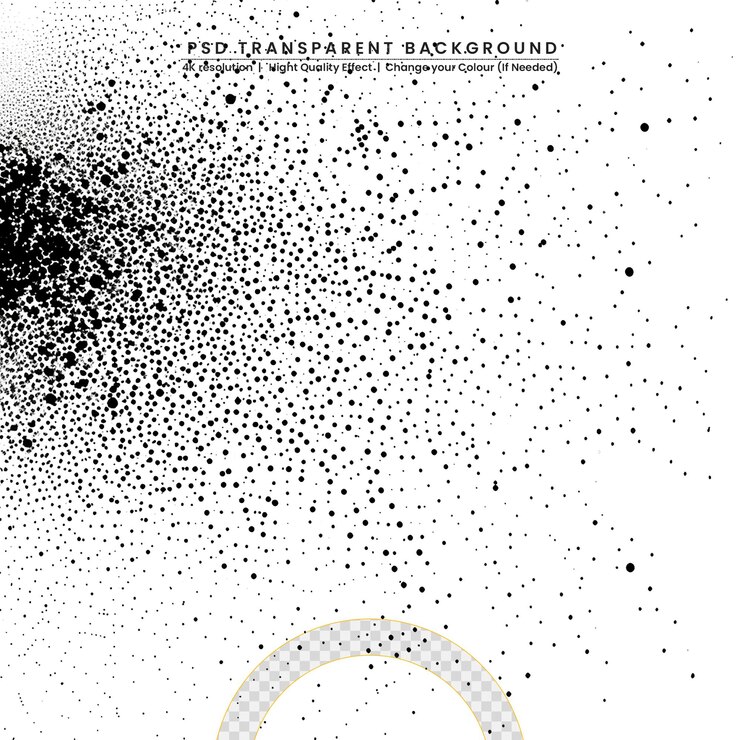 PSD diseño plano de medio tono blanco y negro en fondo transparente