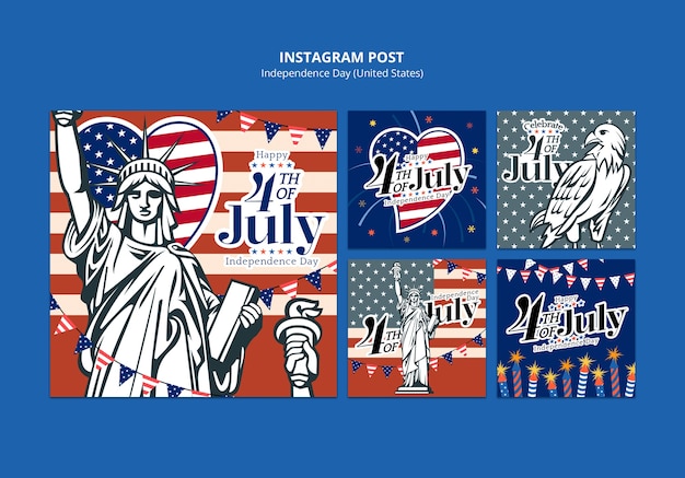 Diseño de plantilla del 4 de julio.