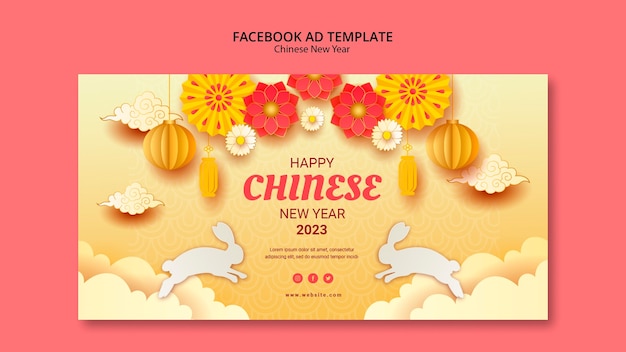 Diseño de plantilla de año nuevo chino