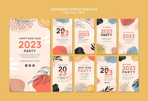 Diseño de plantilla de año nuevo