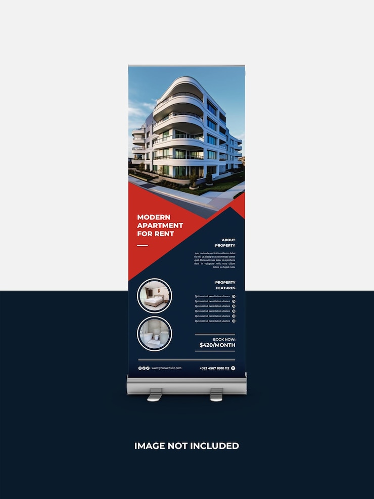 PSD diseño de plantilla de banner para apartamentos