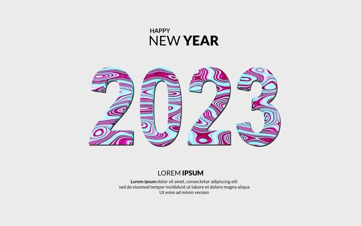 PSD diseño de plantilla de banner de feliz año nuevo