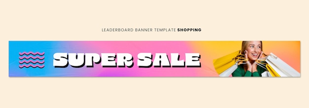 Diseño de plantilla de banner de la tabla de clasificación de compras