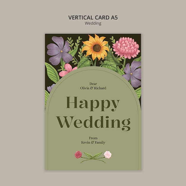 Diseño de plantilla de boda