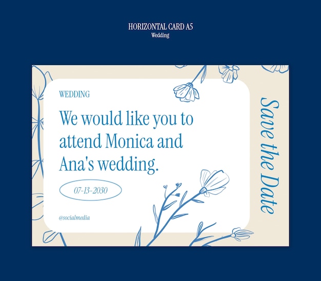Diseño de plantilla de boda