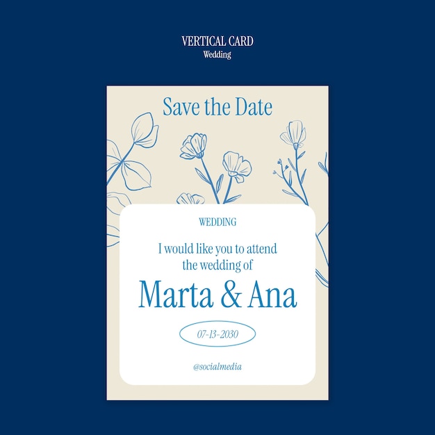Diseño de plantilla de boda