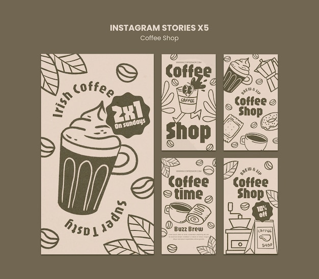 Diseño de plantilla de cafetería
