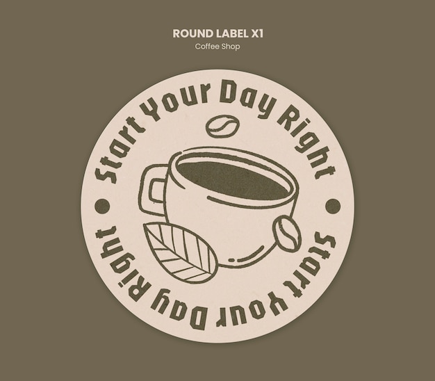 Diseño de plantilla de cafetería