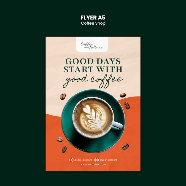 Diseño de plantilla de cafetería