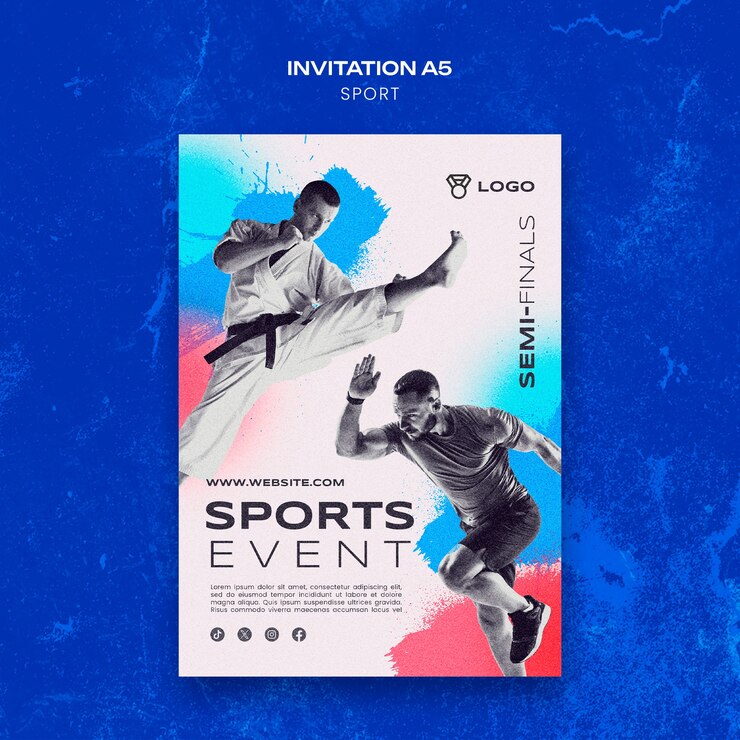 PSD diseño de plantilla deportiva