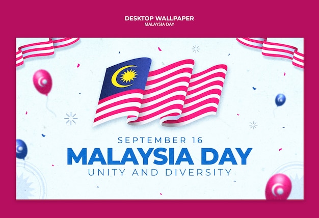 Diseño de la plantilla del día de Malasia