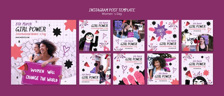 PSD diseño de plantilla del día de la mujer.