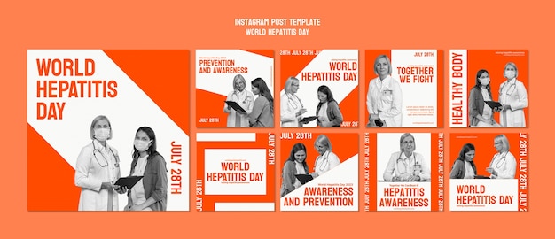 Diseño de plantilla del día mundial de la hepatitis