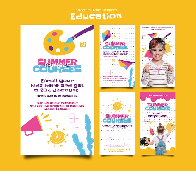 PSD diseño de plantilla de educación