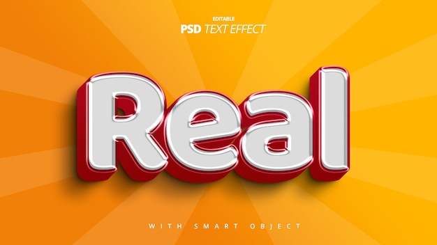 diseño de plantilla de efecto de texto 3d