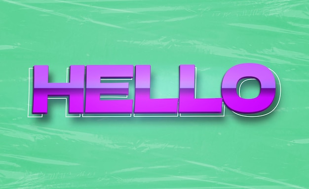 Diseño de plantilla de efecto de texto de neón 3D de tecnología