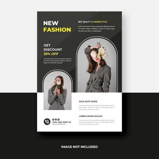 Diseño de plantilla de folleto de moda A4