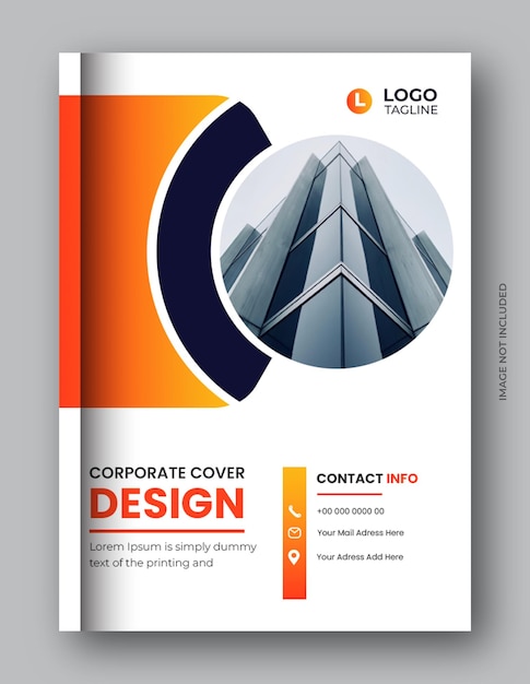Diseño de plantilla de folleto de portada de libro de negocios corporativos