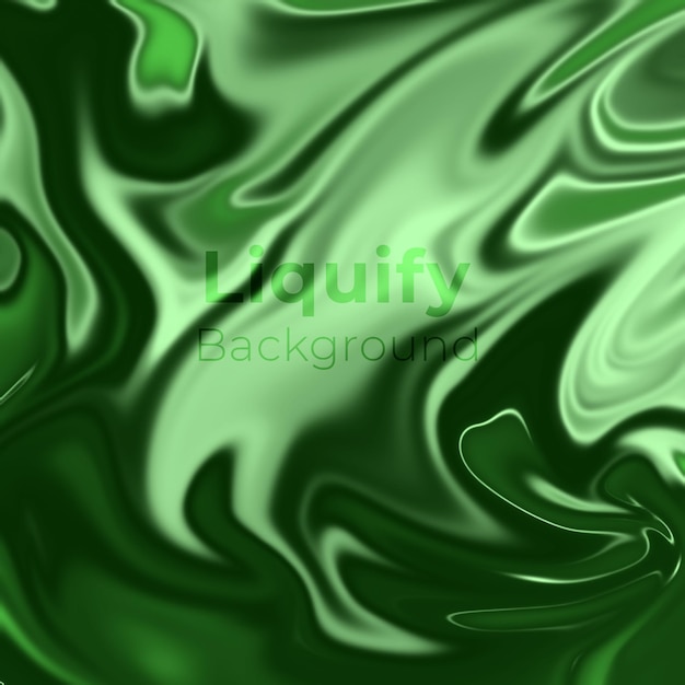 Diseño de plantilla de fondo verde licuado abstracto