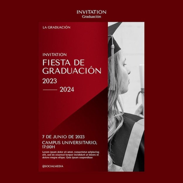 PSD diseño de plantilla de graduación