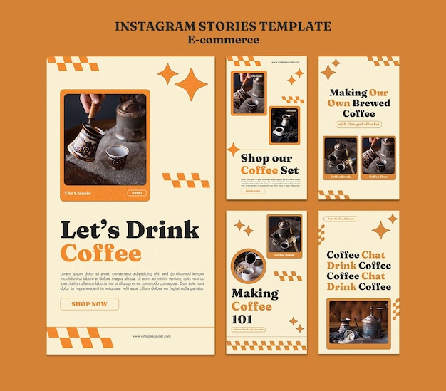 Diseño de plantilla de historias de instagram de comercio electrónico