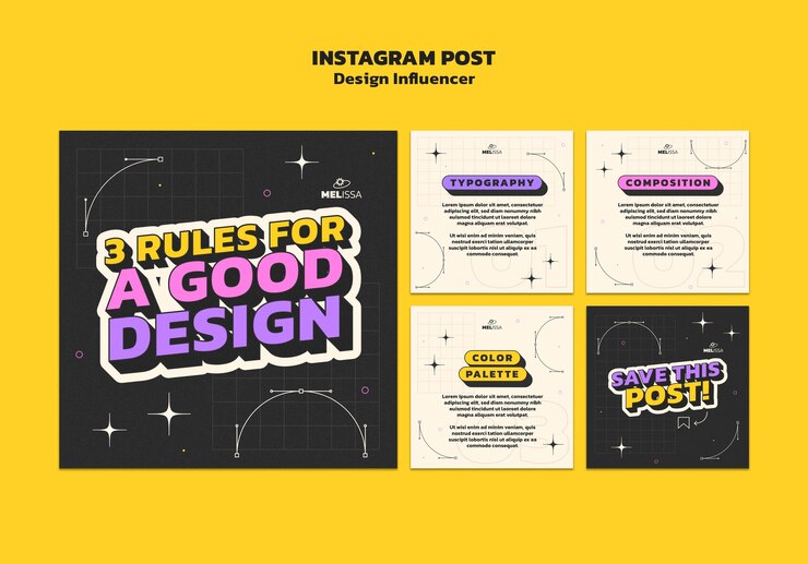 PSD diseño de plantilla de influencer
