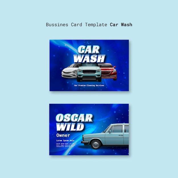 Diseño de plantilla de lavado de autos.