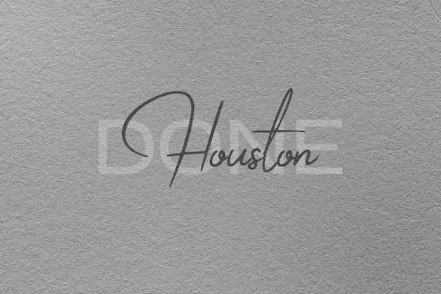 Diseño de plantilla de maqueta de logotipo de papel texturizado PSD