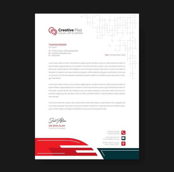 PSD diseño de plantilla de membrete empresarial minimalista