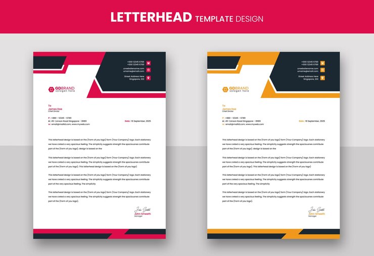 PSD diseño de plantilla de membrete de negocios moderno simple