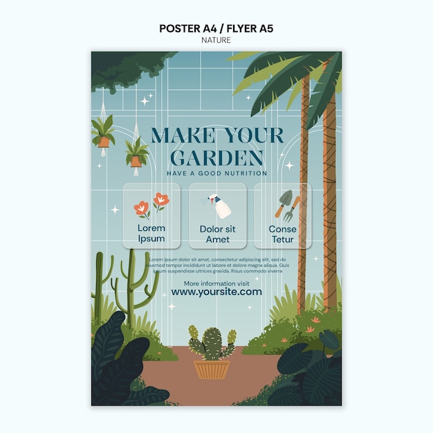Diseño de plantilla de naturaleza