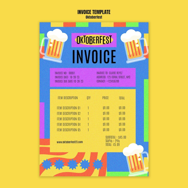 PSD diseño de plantilla de oktoberfest