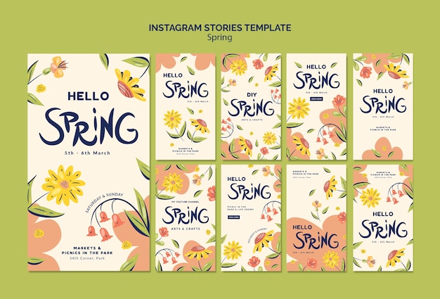 Diseño de plantilla de primavera