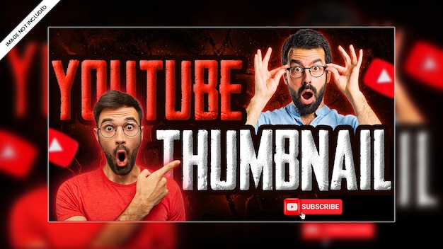 Diseño de plantilla PSD premium de banner web de video en miniatura de video de canal de youtube con efecto de brillo moderno