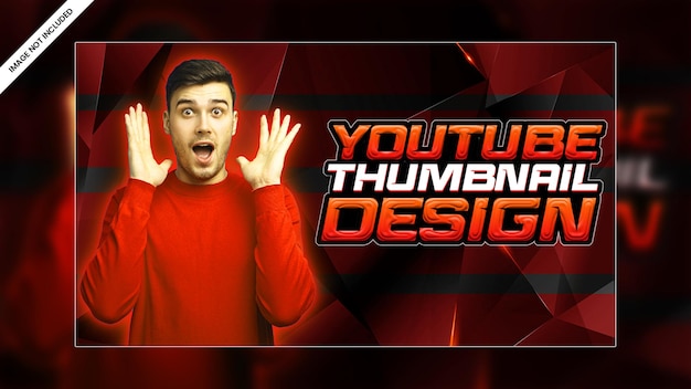 Diseño de plantilla PSD premium de banner web de video en miniatura de video de canal de youtube con efecto de brillo moderno