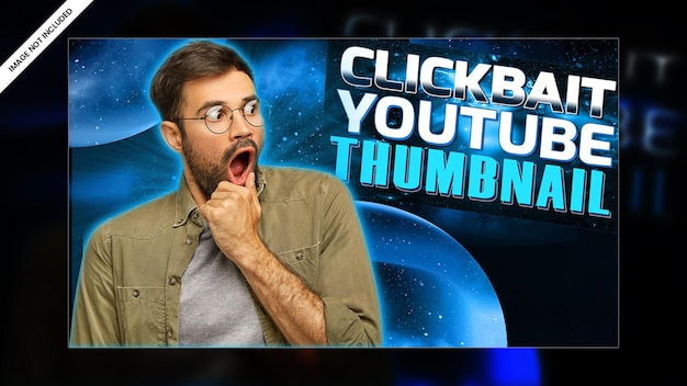 Diseño de plantilla PSD premium de banner web de video en miniatura de video de canal de youtube con efecto de brillo moderno