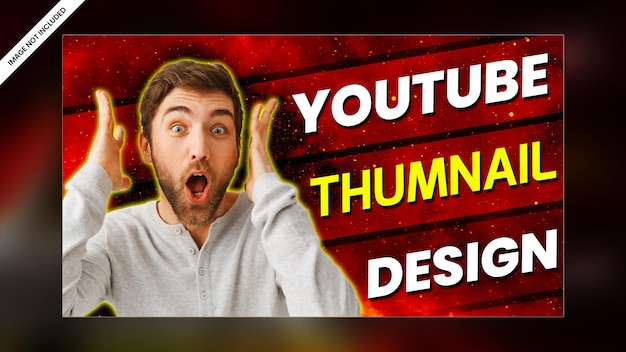 Diseño de plantilla PSD premium de banner web de video en miniatura de video de canal de youtube con efecto de brillo moderno