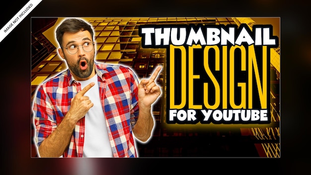 Diseño de plantilla PSD premium de banner web de video en miniatura de video de canal de youtube con efecto de brillo moderno